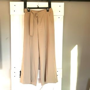 Women’s Banana Republic Tan Wide Leg High Waisted Dressy Pants Size 6